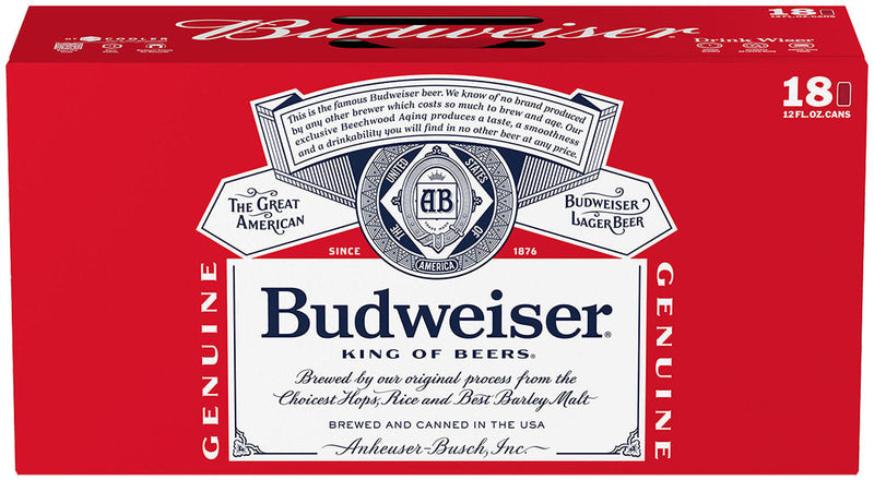 Budweiser 18 Pack (12 oz Cans)