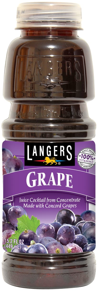 Langers Grape Juice 12 Pack (15.2 oz Bottles)