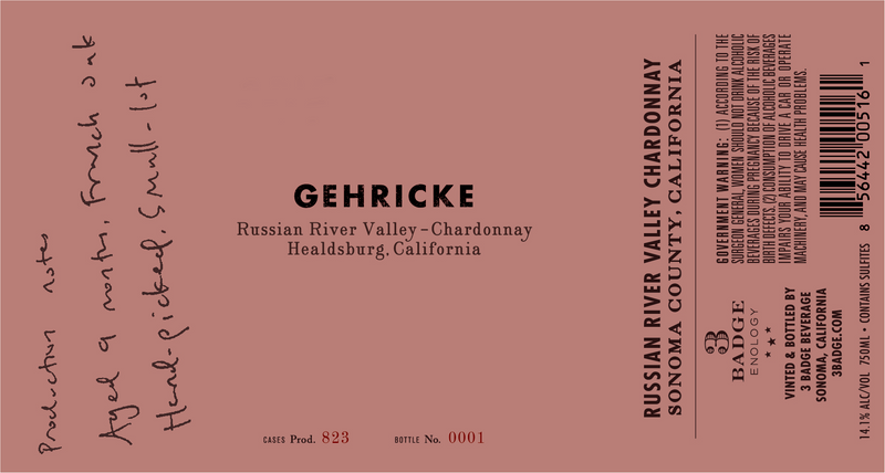 GEHRICKE CHARDONNAY RUSSIAN RIVER 2021 750 mL