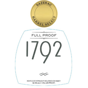 Buy 1792 Full Proof Bourbon Sazerac Barrel Select Online -Craft City
