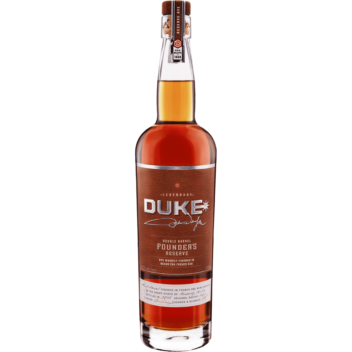 Duke Double Barrel Rye Founder's Reserve - The Whiskey Haus