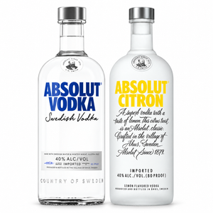 Buy Absolut Original Vodka & Absolut Citron 2PK Bundle Online -Craft City