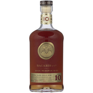 Buy Bacardi Aged Rum Extra Rare Gold Gran Reserva Diez 10 Yr 80 750ML Online -Craft City