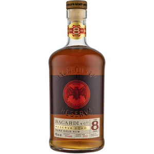 Buy Bacardi Aged Rum Rare Gold Reserva Ocho 8 Yr 80 W/ Gift Tube 750ML Online -Craft City