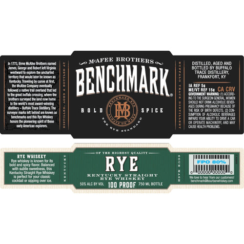 Buy Benchmark Rye Whiskey Online -Craft City