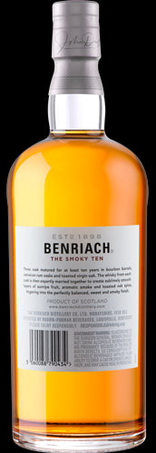 benriach the smoky ten speyside single malt scotch whisky 750ml