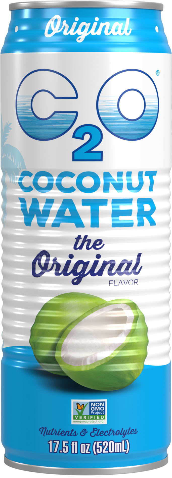 C2O Original Pure Coconut Water 12 Pack (17.5 oz Cans)