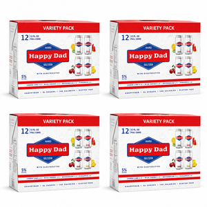 Happy Dad Hard Seltzer 4 Variety Pack 12pk Bundle