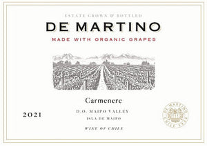 Buy De Martino Carmenere Estate Maipo Valley 2022 750ML Online -Craft City