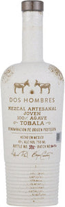 Buy Dos Hombres Mezcal Artesanal Joven Tobala 90 750ML Online -Craft City