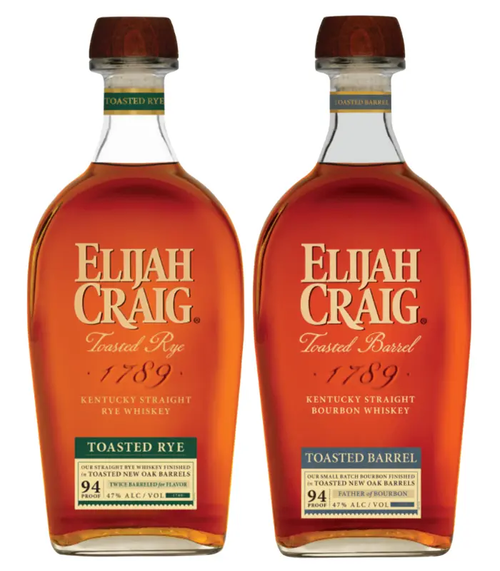 Buy Elijah Craig Toasted Barrel Bourbon & Toasted Rye 2PK Whiskey Bundle Online -Craft City