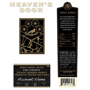 Buy Heavenôs Door Single Barrel Select Finished in Toasted Oak Casks Online -Craft City