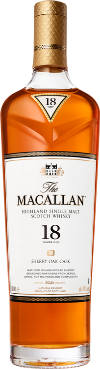 The Macallan 18 Year Old Sherry Oak Scotch Whisky 2019