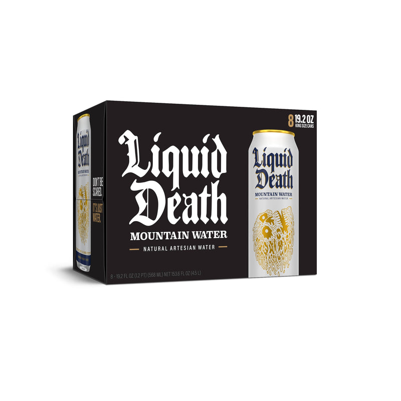 Liquid Death Mountain Water 3x 8 Pack (19.2 oz Cans)