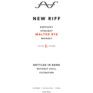 Buy New Riff 6 Year Old Bottled in Bond Malted Rye Whiskey Online -Craft City