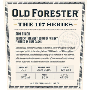 Buy Old Forester The 117 Series Rum Finish Straight Bourbon Online -Craft City