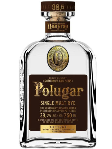 Buy Polugar Single Malt Rye Vodka Online -Craft City