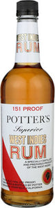 Buy Potter'S Overproof Rum Superior 151 750ML Online -Craft City