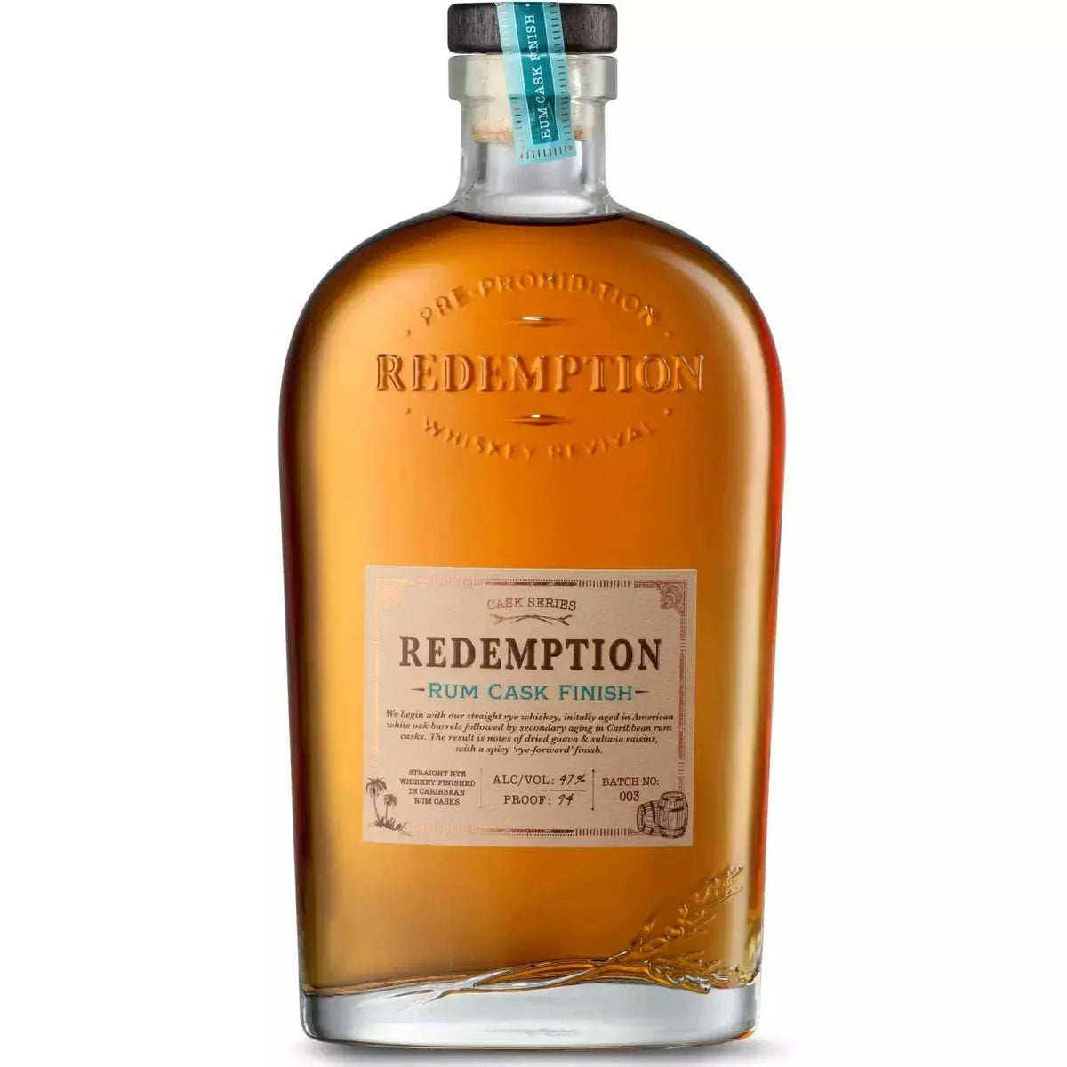 Redemption Rum Cask Finish Rye Whiskey 750ml