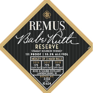 Buy Remus Babe Ruth Reserve Straight Bourbon Online -Craft City