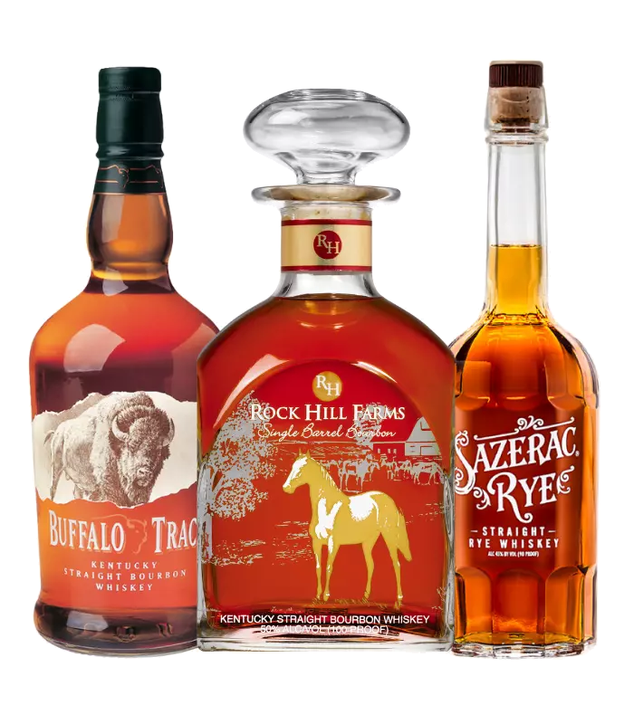 Buy Rock Hill Farms, Buffalo Trace & Sazerac Rye 3PK Whiskey Bundle Online -Craft City