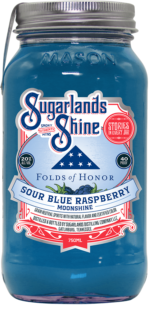 Sugarlands Folds of Honor Sour Blue Razzberry Moonshine