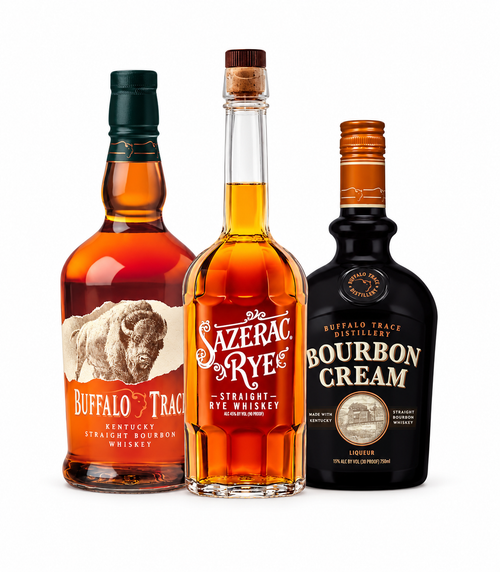 Buy Sazerac Rye, Buffalo Trace Bourbon & Bourbon Cream 3PK Bundle Online -Craft City