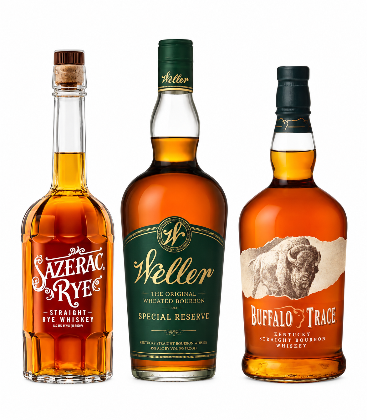 Buy Sazerac Rye, Weller Special Reserve & Buffalo Trace 3PK Bundle Online -Craft City