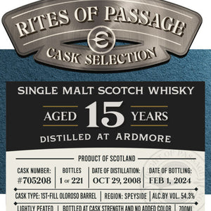 Buy Single Malt Scotch Whisky, 'Ardmore 15 Year' Online -Craft City