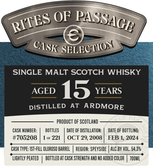 Buy Single Malt Scotch Whisky, 'Ardmore 15 Year' Online -Craft City