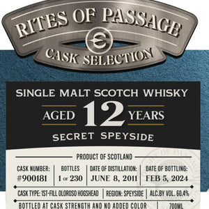 Buy Single Malt Scotch Whisky, 'Secret Speyside 12 Year' Online -Craft City