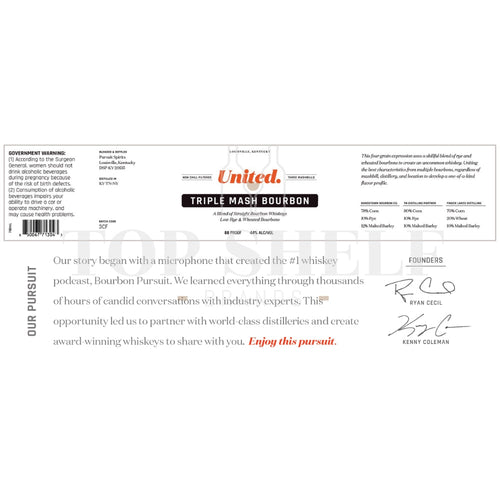 Buy United Triple Mash Bourbon Online -Craft City
