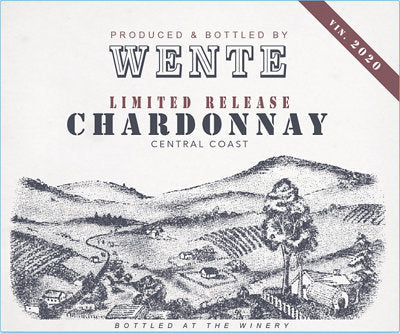 Buy Wente Vineyards Chardonnay Limited Release Central Coast 750ML Online -Craft City