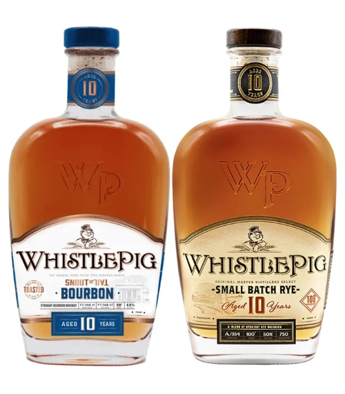 Buy WhistlePig Snout to Tail Bourbon & 10 Year Rye 2PK Whiskey Bundle Online -Craft City