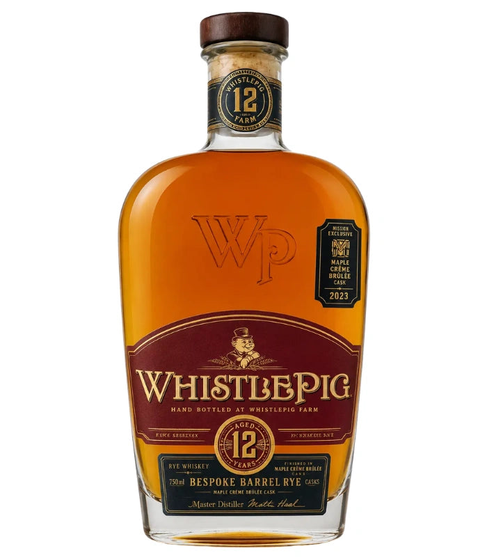 WhistlePig 12 Year Bespoke Barrel Rye Maple Crème Brûlée Cask 750ml bottle