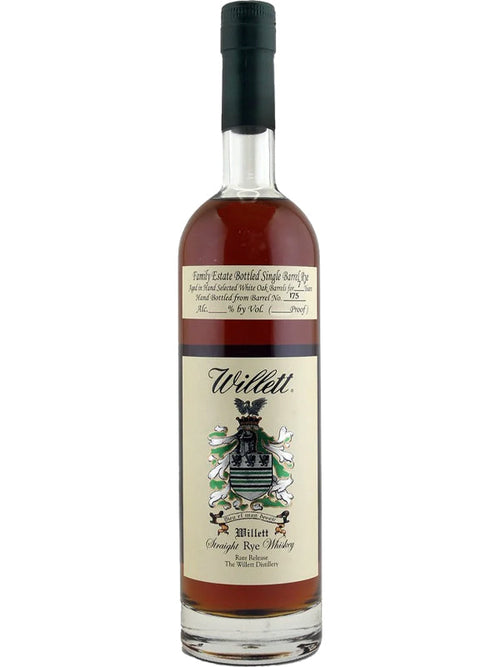 Willett Family Estate Bottled Single Barrel Rye Aged in White Oak Barrels for 9 Years 116.8 Proof 