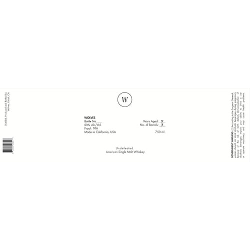 Buy Wolves Undefeated American Single Malt Online -Craft City