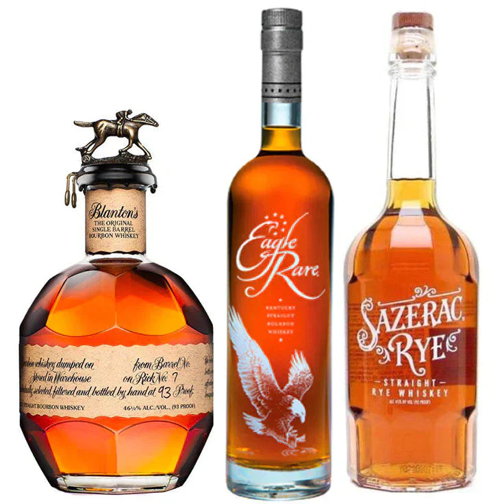 Blanton's Original Single Barrel Bourbon & Eagle Rare Bourbon & Sazerac Rye Bundle 750ml