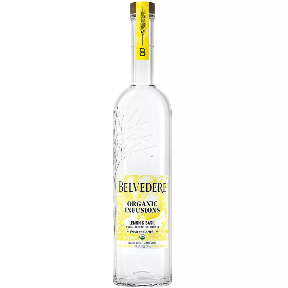 Belvedere Organic Infusions Lemon & Basil 750ml