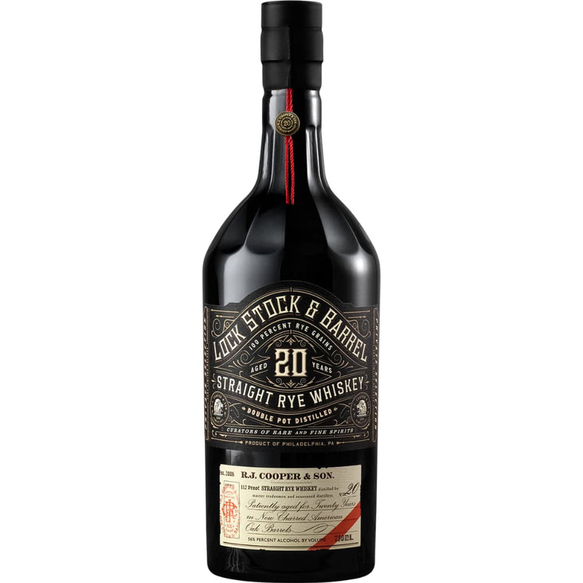 Lock Stock & Barrel 20 Year Old Straight Rye Whiskey 750ml