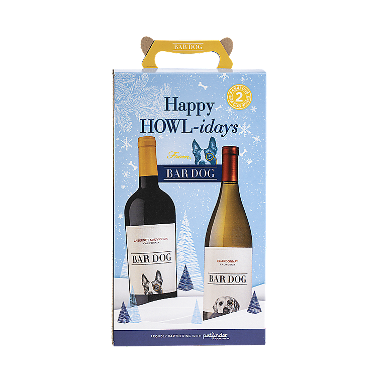 BAR DOG HOLIDAY PACK COMBO 1 EACH CABERNET SAUVIGNON 2021 & CHARDONNAY 2021 750ML