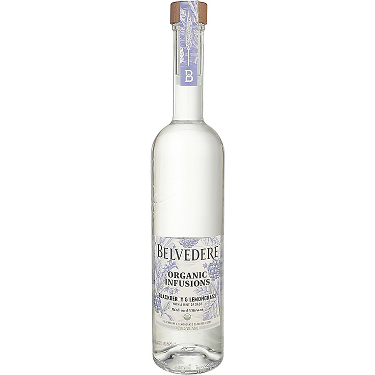 BELVEDERE ORGANIC INFUSIONS BLACKBERRY & LEMONGRASS FLAVORED VODKA 80 750ML