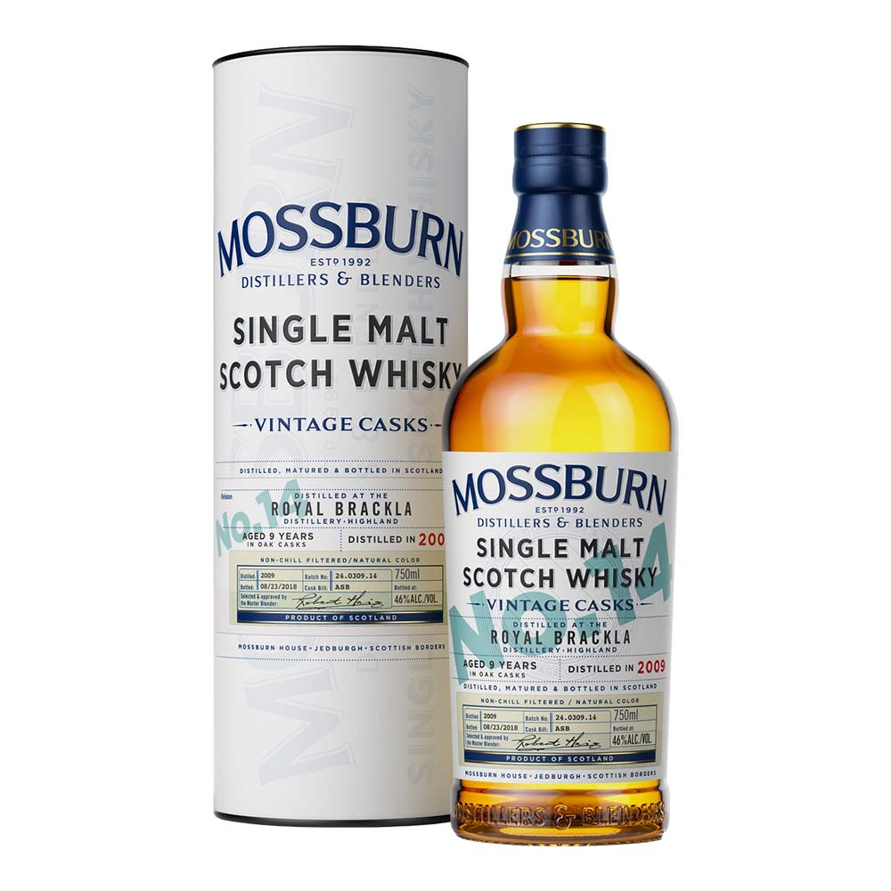 Mossburn Single Malt Scotch Royal Brackla Distillery Vintage Casks No. 14 9 Year
